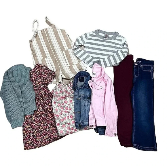 Girls' 13-Piece Spring Clothing Bundle Size 5T/6T Multicolor Casual Set - Picture 1 of 16